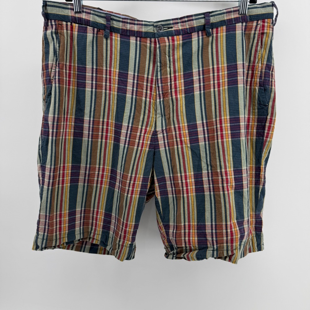 Ralph Lauren Authentic India Madras Plaid Shorts Mens 40T Multi Color Cotton